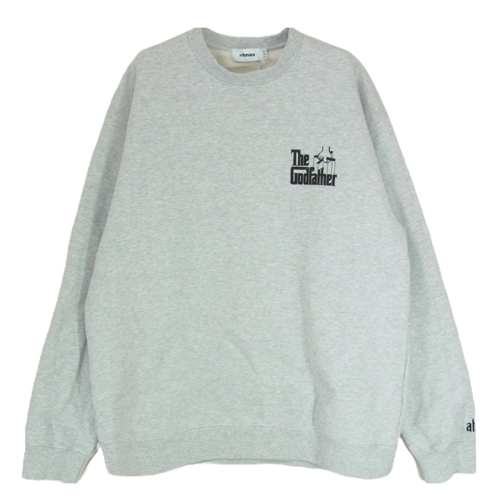 atmos アトモス MAASP-SW092 × THE GODFATHER ゴッドファーザー Sweatshirt クルーネック スウェット シャツ グレー系 L【中古】