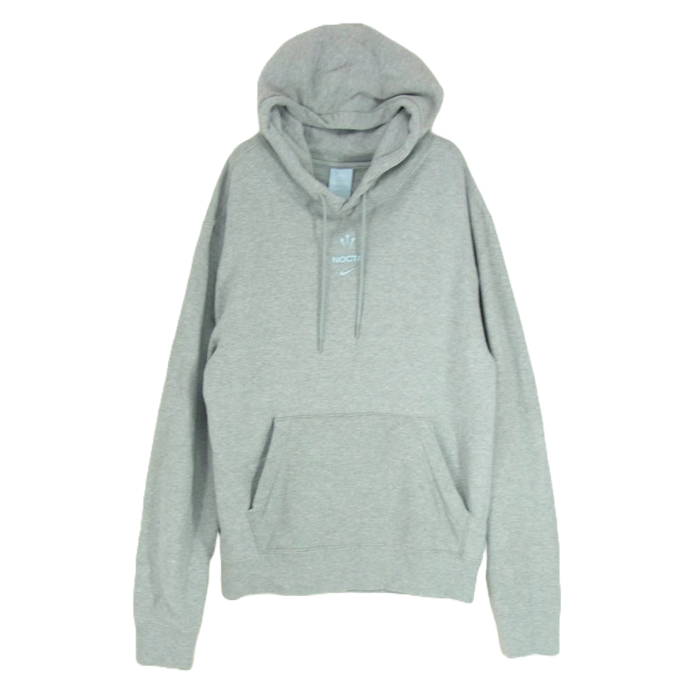 NIKE ナイキ 22AW DX2837-063 × DRAKE NOCTA ドレイク ノクタ NRG DY FLC HOODIE シリコン プリント プルオーバー スウェットパーカー グレー系 M【中古】