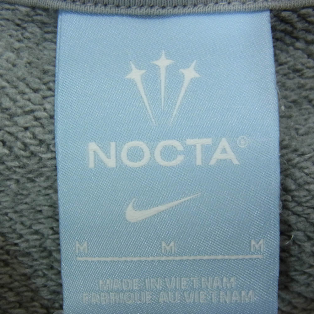 NIKE ナイキ 22AW DX2837-063 × DRAKE NOCTA ドレイク ノクタ NRG DY FLC HOODIE シリコン プリント プルオーバー スウェットパーカー グレー系 M【中古】