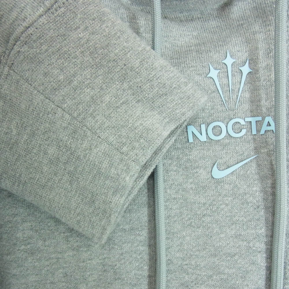 NIKE ナイキ 22AW DX2837-063 × DRAKE NOCTA ドレイク ノクタ NRG DY FLC HOODIE シリコン プリント プルオーバー スウェットパーカー グレー系 M【中古】