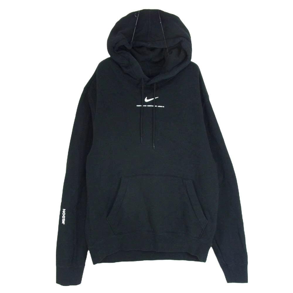 NIKE ナイキ 22SS DV3910-010 × DRAKE NOCTA ドレイク ノクタ Basketball Hoodie シリコン プリント バスケットボール フーディ プルオーバー スウェットパーカー ブラック系 M【中古】