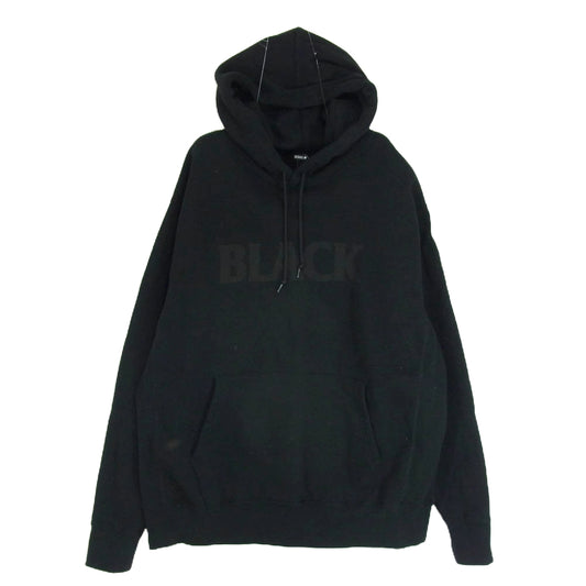 SEQUEL シークエル BLACK ロゴ プリント プルオーバー スウェット パーカー ブラック系 L【中古】