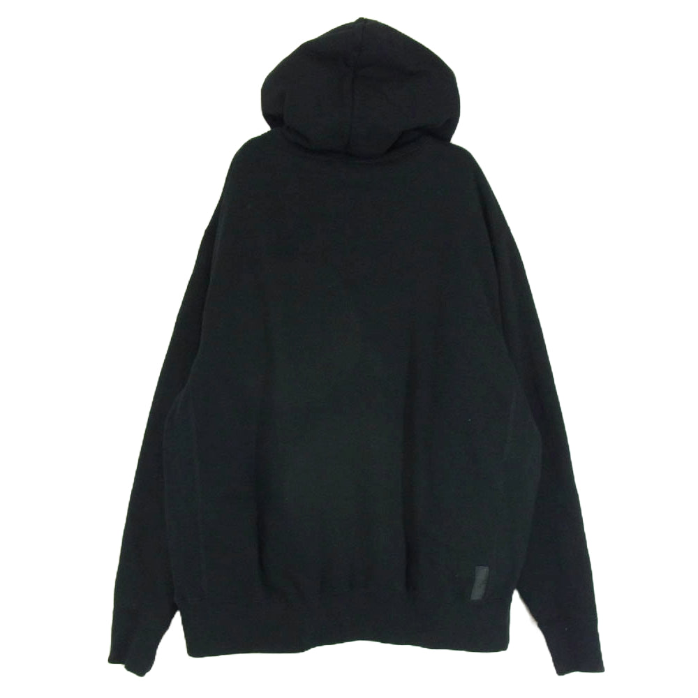 SEQUEL シークエル BLACK ロゴ プリント プルオーバー スウェット パーカー ブラック系 L【中古】