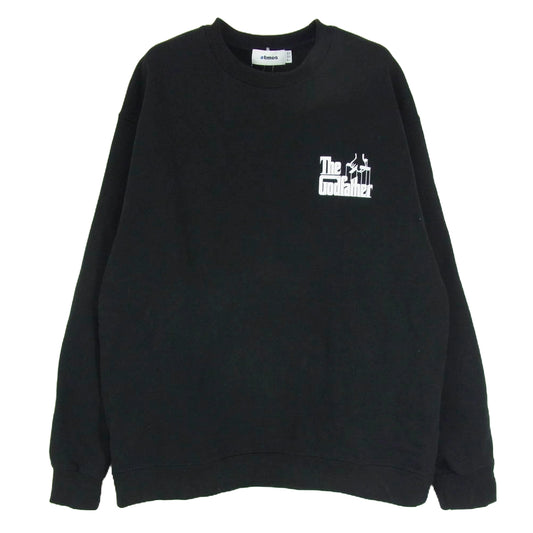 atmos アトモス MAASP-SW092 × THE GODFATHER ゴッドファーザー Sweatshirt クルーネック スウェット シャツ ブラック系 L【美品】【中古】