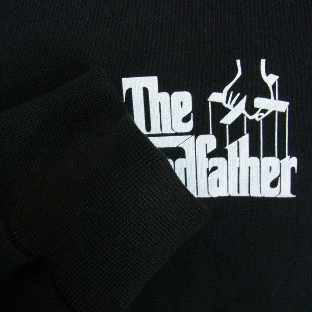 atmos アトモス MAASP-SW092 × THE GODFATHER ゴッドファーザー Sweatshirt クルーネック スウェット シャツ ブラック系 L【美品】【中古】