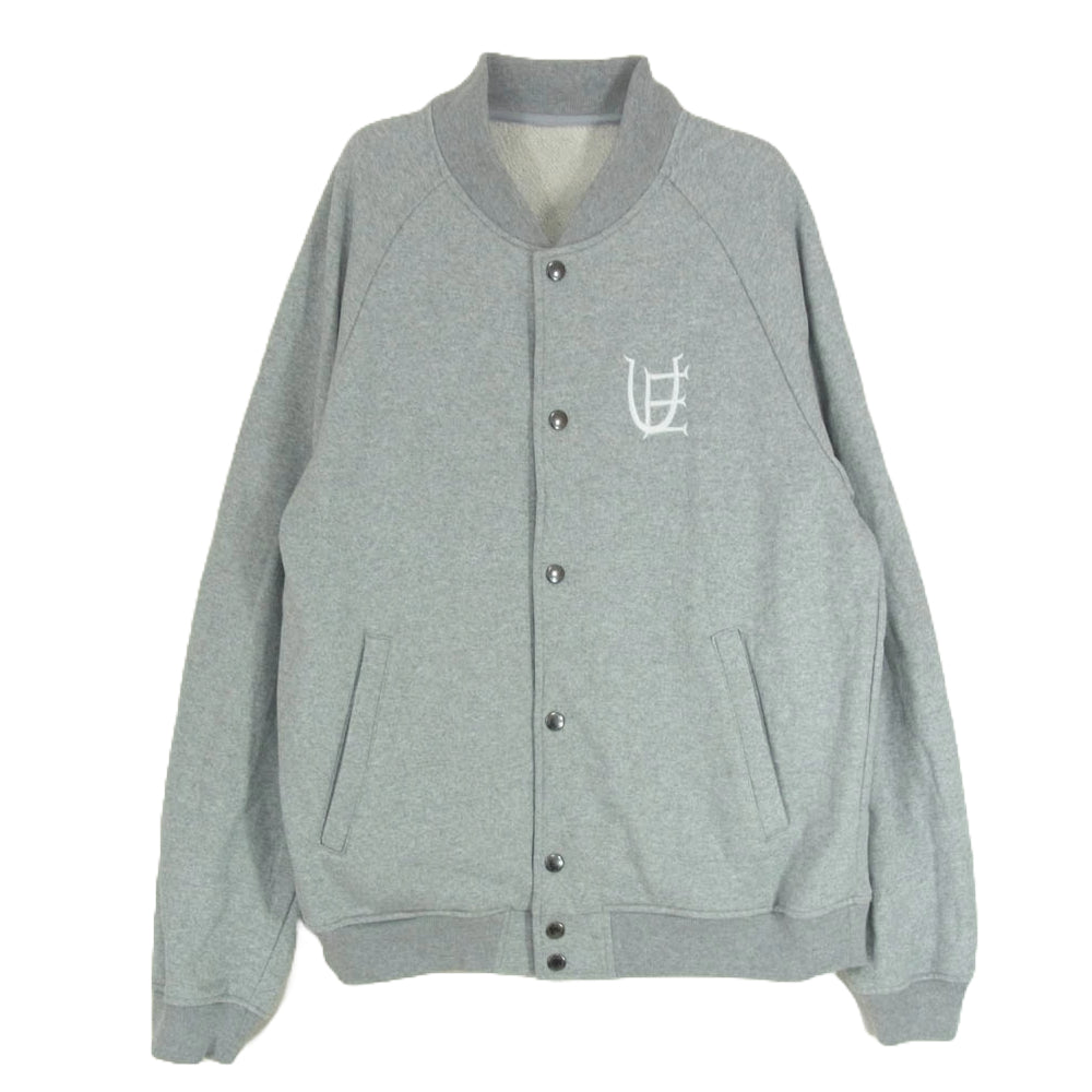 uniform experiment ユニフォームエクスペリメント UE-240006 AUTHENTIC LOGO SWEAT VARSITY JACKET バーシティ ジャケット スタジャン グレー系 3【中古】
