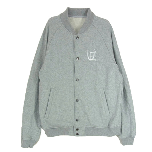 uniform experiment ユニフォームエクスペリメント UE-240006 AUTHENTIC LOGO SWEAT VARSITY JACKET バーシティ ジャケット スタジャン グレー系 3【中古】