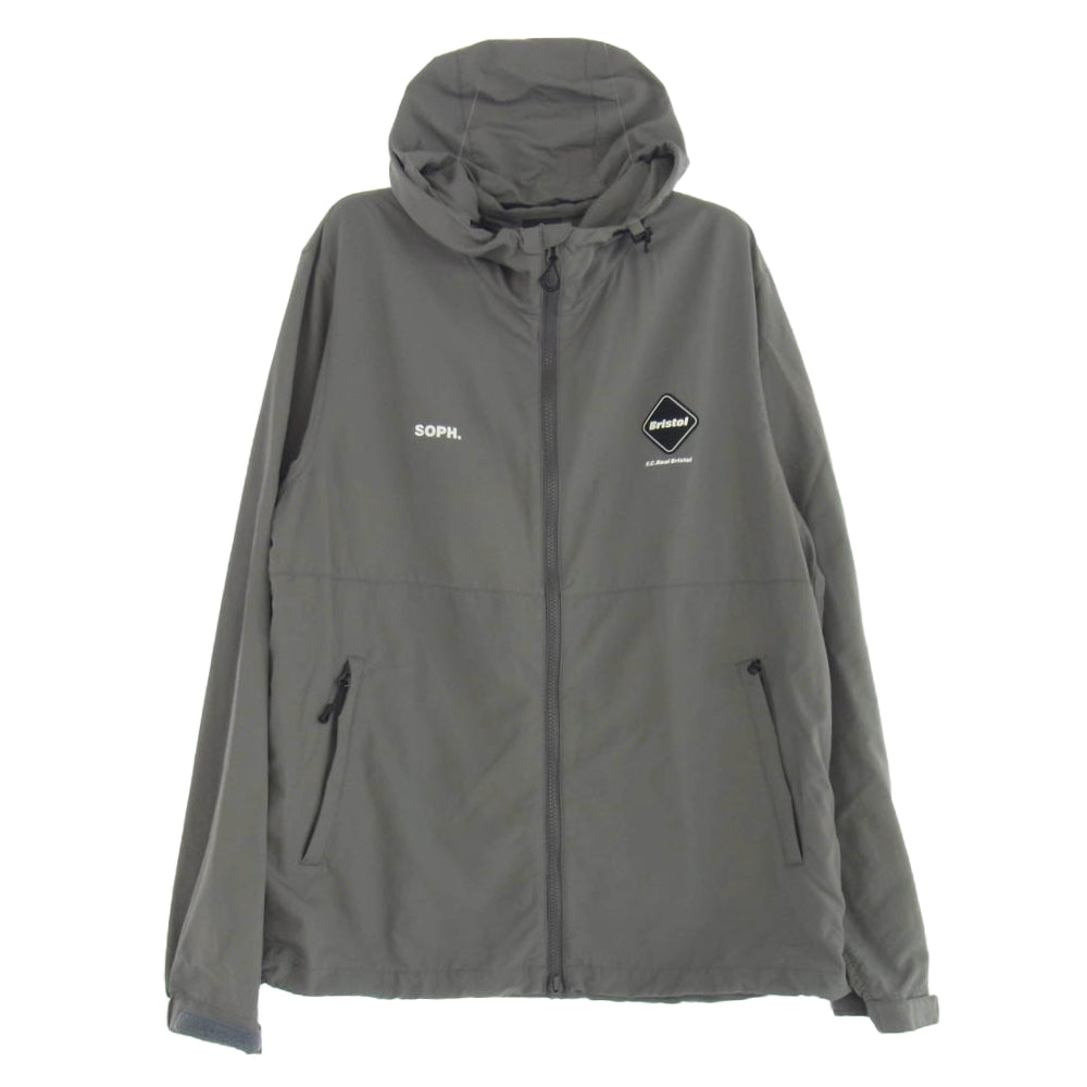 F.C.R.B. エフシーアールビー 23SS FCRB-230058 NYLON HOODED BLOUSON ナイロン フーデッド ジップアップ ジャケット グレー系 グレー系 L【中古】