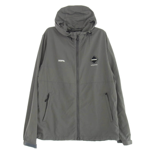 F.C.R.B. エフシーアールビー 23SS FCRB-230058 NYLON HOODED BLOUSON ナイロン フーデッド ジップアップ ジャケット グレー系 グレー系 L【中古】