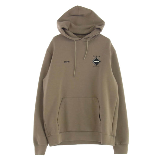 F.C.R.B. エフシーアールビー 23AW FCRB-232038 TECH SWEAT TRAINING HOODIE ブリストル テック スウェット トレーニング フーディ パーカー ベージュ系 L【中古】