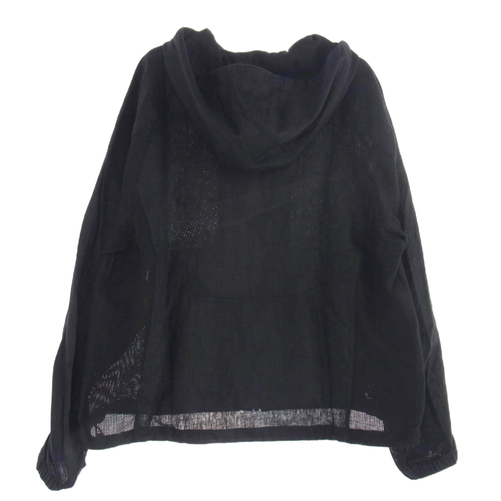 NIKE ナイキ FZ5751-010 × STUSSY ステューシー U NRG Linen Jacket リネン ジャケット フーディー ブラック系 M【中古】