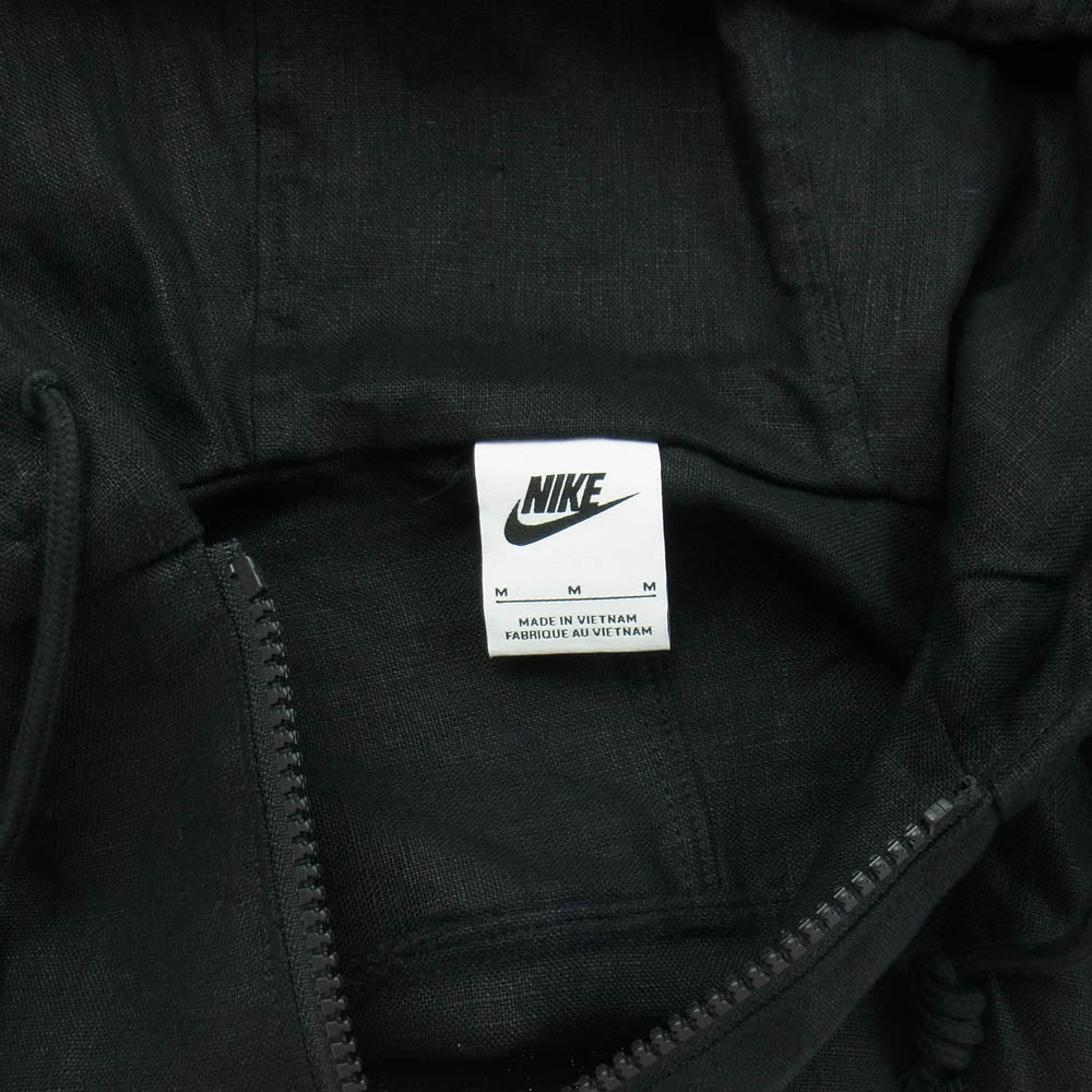 NIKE ナイキ FZ5751-010 × STUSSY ステューシー U NRG Linen Jacket リネン ジャケット フーディー ブラック系 M【中古】