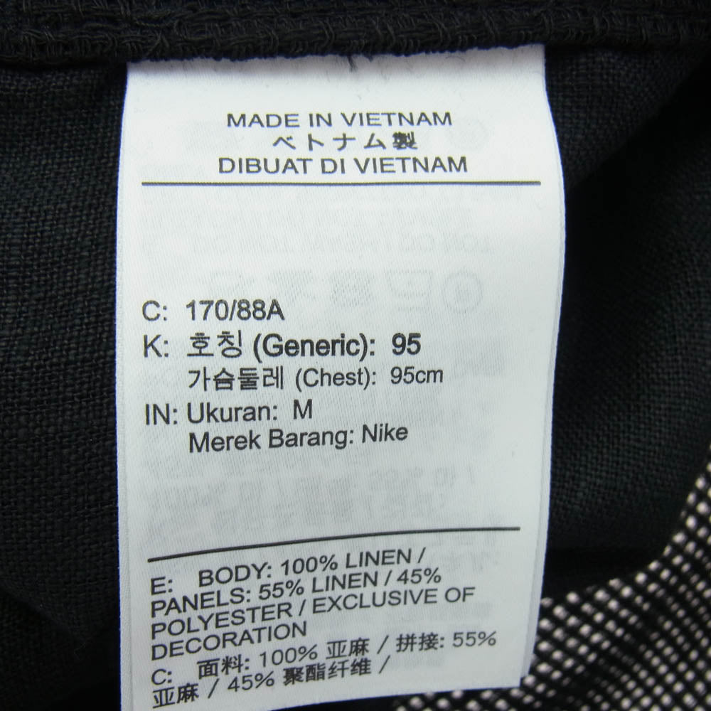 NIKE ナイキ FZ5751-010 × STUSSY ステューシー U NRG Linen Jacket リネン ジャケット フーディー ブラック系 M【中古】