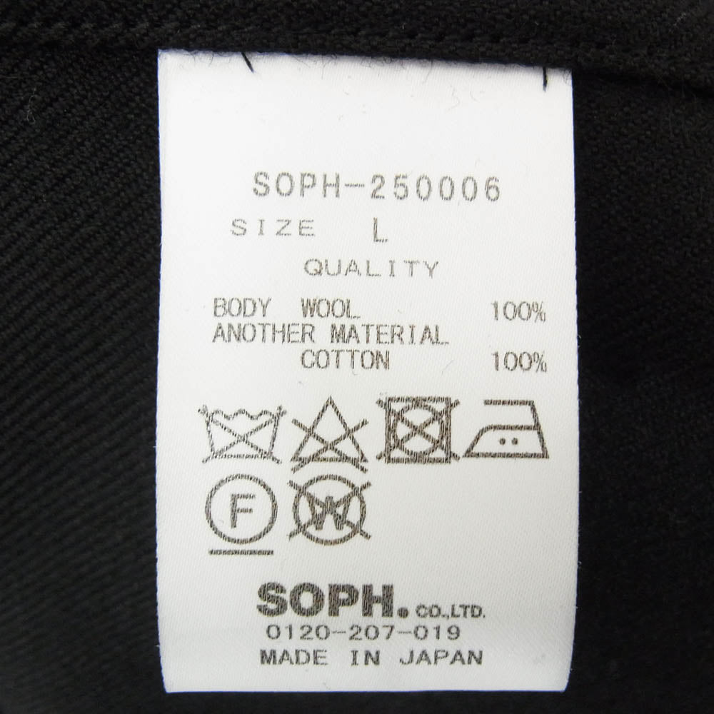 SOPHNET. ソフネット 25SS SOPH-250006 DRY WOOL TWILL COACH JACKET ドライ ウール ツイル コーチ ジャケット ブラック系 L【中古】