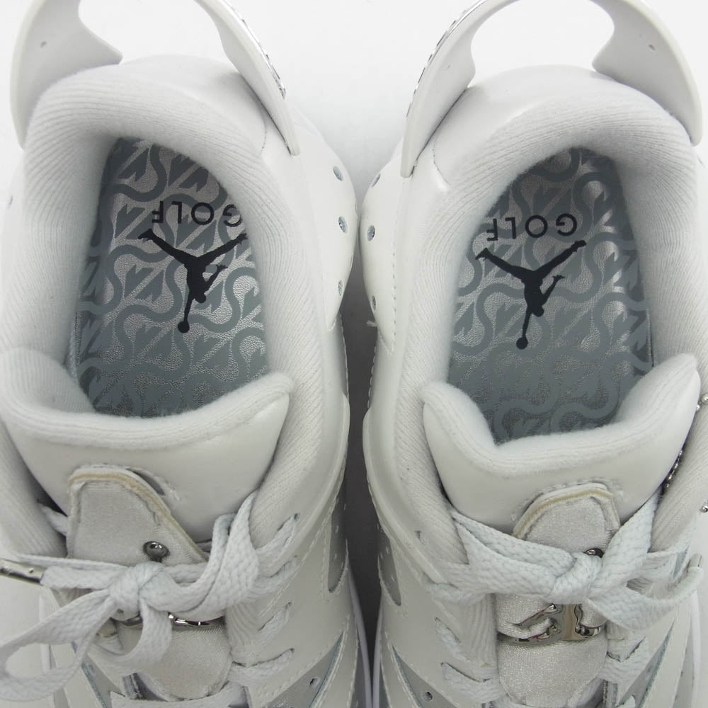NIKE ナイキ FD6719-001 Air Jordan 6 Retro Low Golf Gift Giving エアジョーダン6 レトロ ロー ゴルフ ギフトギビング ゴルフシューズ スニーカー ホワイト系 シルバー系 27cm【極上美品】【中古】
