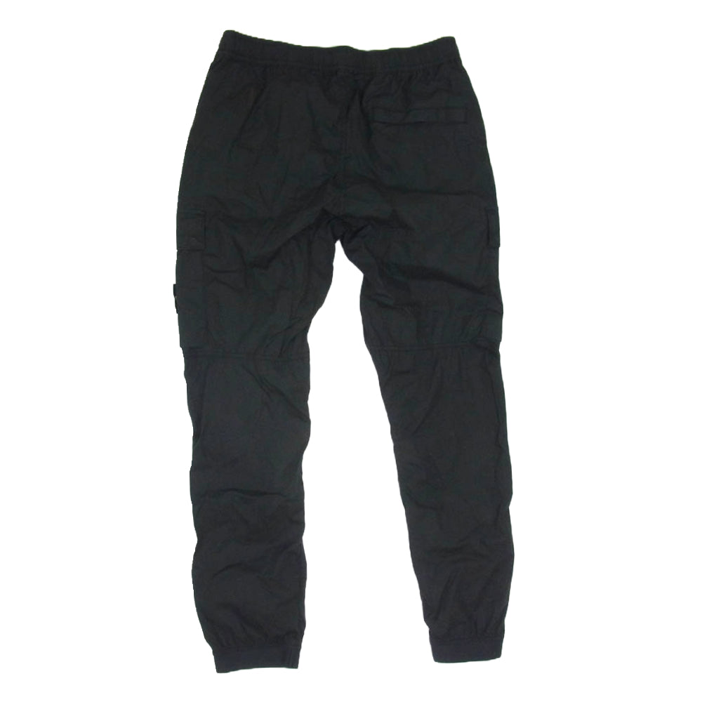STONE ISLAND ストーンアイランド 22SS 761531303 STRETCH COTTON TELA PARACADUTE GARMENT DYED ガーメントダイ コットン ストレッチ シャーリング テーパード カーゴ パンツ ブラック系 32【中古】