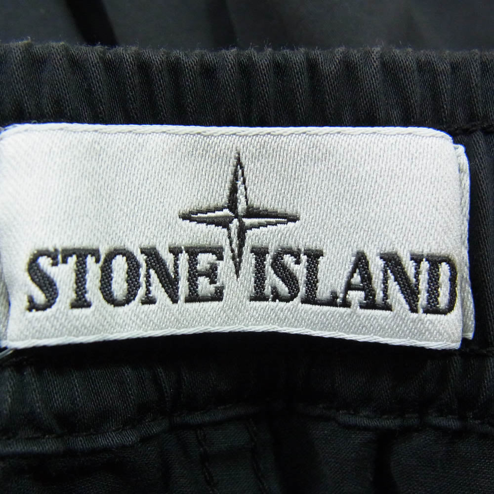 STONE ISLAND ストーンアイランド 22AW 771531314 ガーメントダイコットンウールストレッチサテンシャーリングテーパードリブカーゴパンツ ブラック系 31【中古】