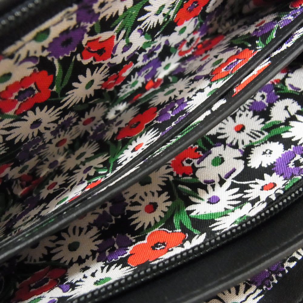 ANNA SUI アナスイ ＃317100 チェイス かぶせ内 L ファスナー 長財布 ブラック系【新古品】【未使用】【中古】