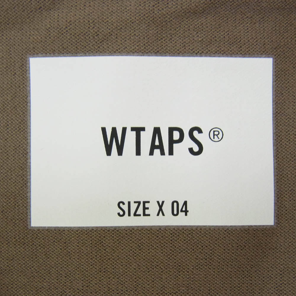 WTAPS ダブルタップス 21SS 211ATDT-CSM05 FLAT V NECK COTTON Vネック コットン Tシャツ 半袖カットソー グレー系 X04【極上美品】【中古】