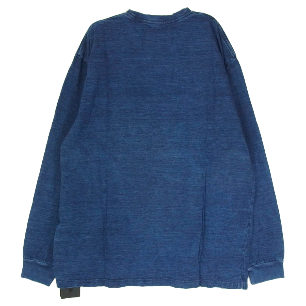 NEIGHBORHOOD ネイバーフッド 20SS 201UWNH-CSM01S ID-P C-CREW.LS ロゴ刺繍 天竺 ロングスリーブカットソー 長袖Tシャツ ネイビー系 XL【新古品】【未使用】【中古】