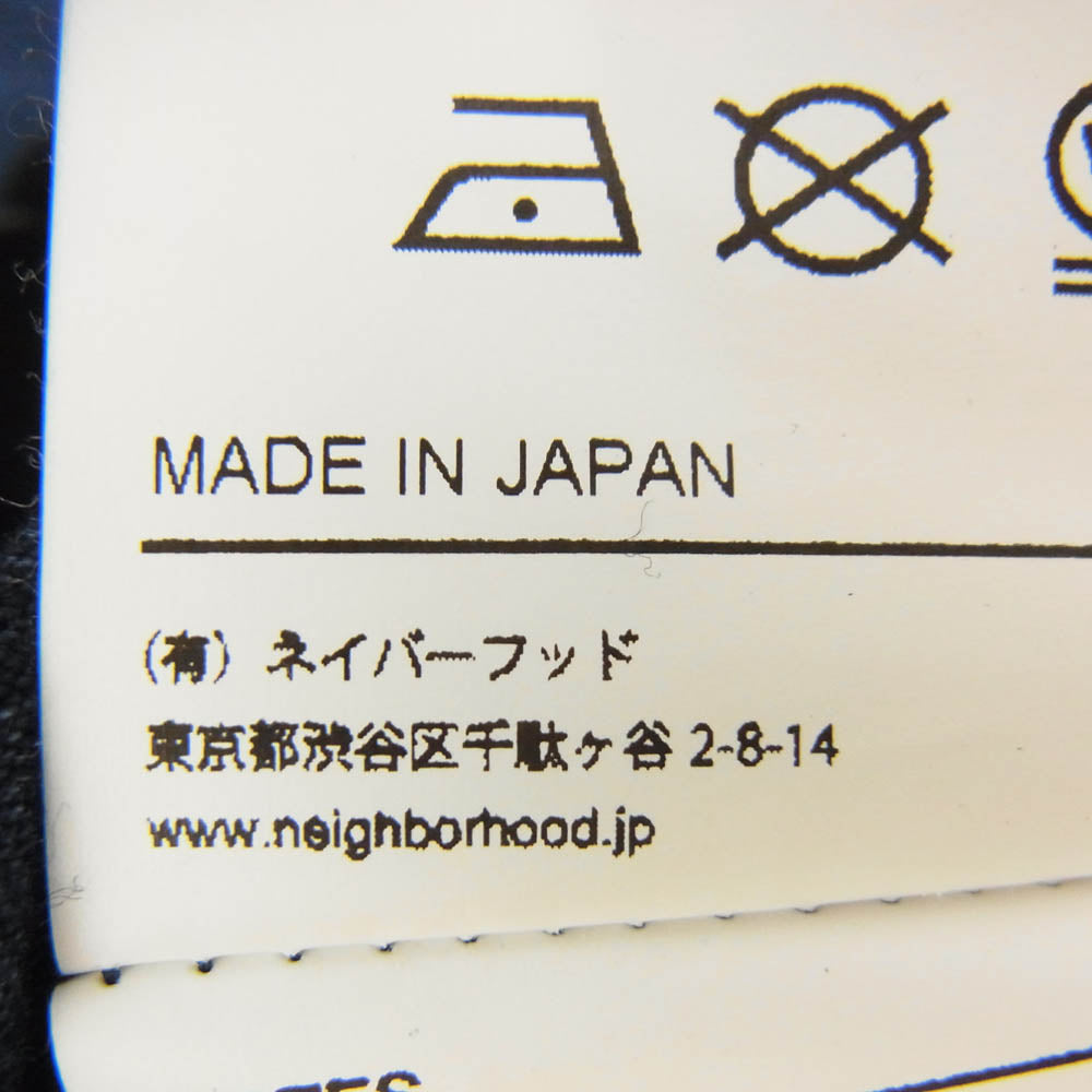 NEIGHBORHOOD ネイバーフッド 20SS 201UWNH-CSM01S ID-P C-CREW.LS ロゴ刺繍 天竺 ロングスリーブカットソー 長袖Tシャツ ネイビー系 XL【新古品】【未使用】【中古】