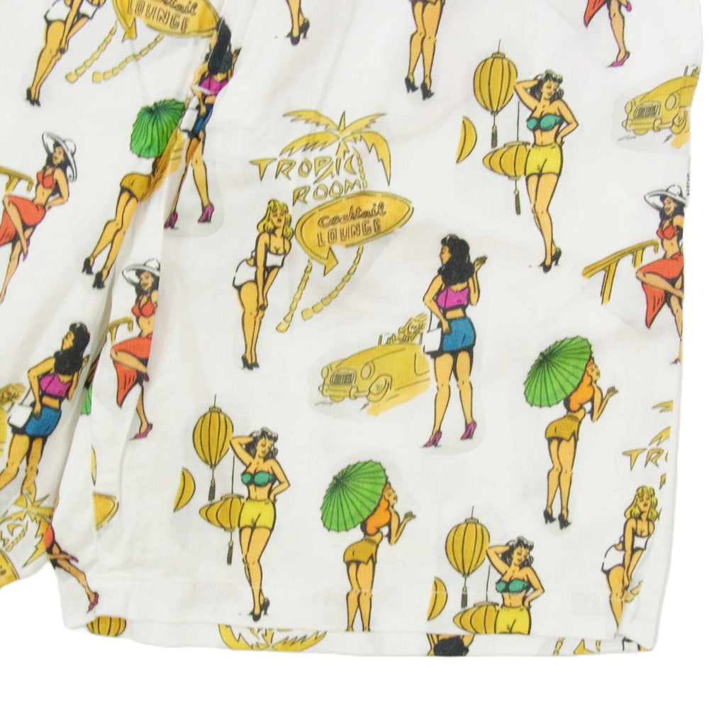 WTAPS ダブルタップス 20SS 201TQDT-PTM04 DUTY SHORTS 02 アロハ ハーフパンツ ショーツ ホワイト系 X01【新古品】【未使用】【中古】