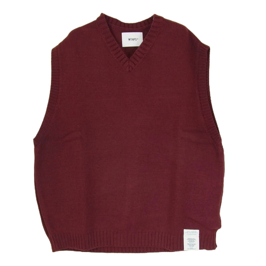 WTAPS ダブルタップス 23AW 232MADT-KNM01 DITCH VEST ACRYLIC. SIGN アクリル ニット ベスト エンジ系 X04【新古品】【未使用】【中古】