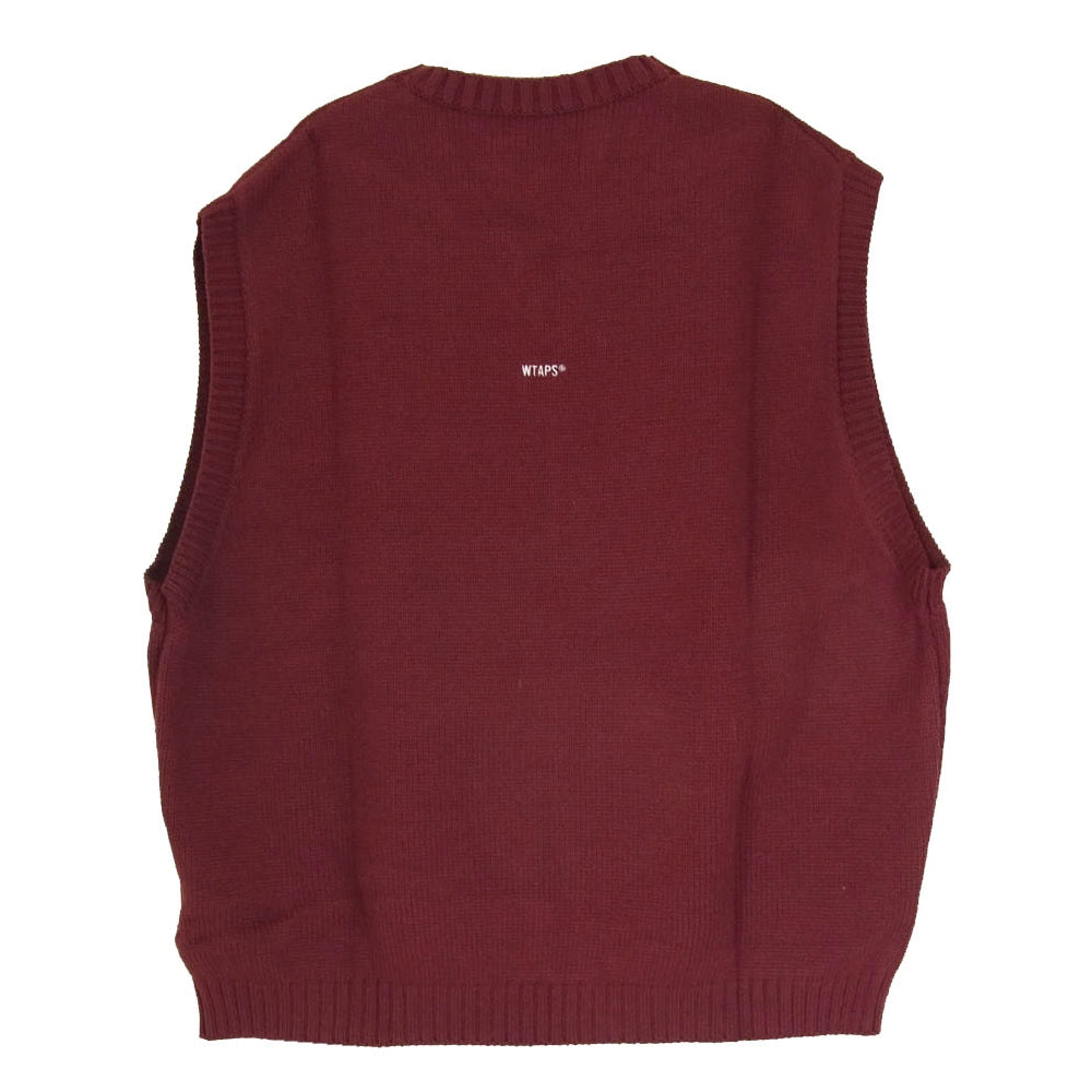 WTAPS ダブルタップス 23AW 232MADT-KNM01 DITCH VEST ACRYLIC. SIGN アクリル ニット ベスト エンジ系 X04【新古品】【未使用】【中古】