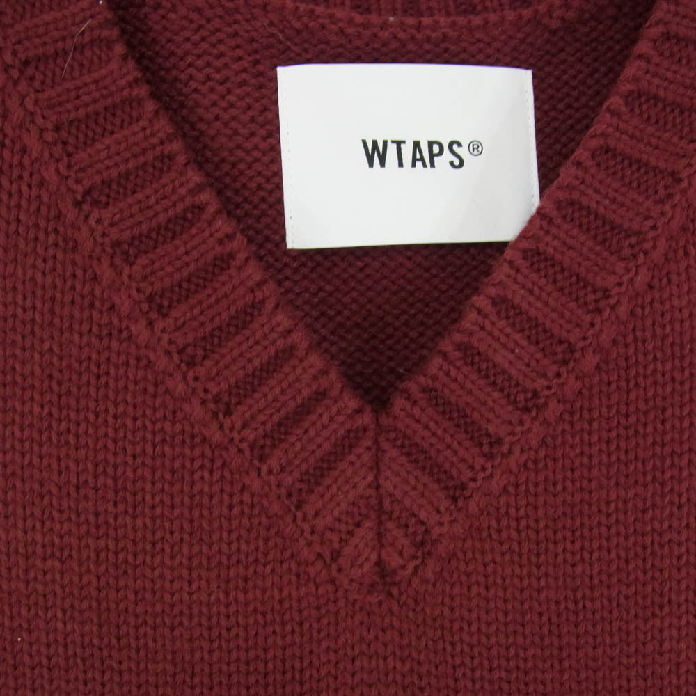 WTAPS ダブルタップス 23AW 232MADT-KNM01 DITCH VEST ACRYLIC. SIGN アクリル ニット ベスト エンジ系 X04【新古品】【未使用】【中古】