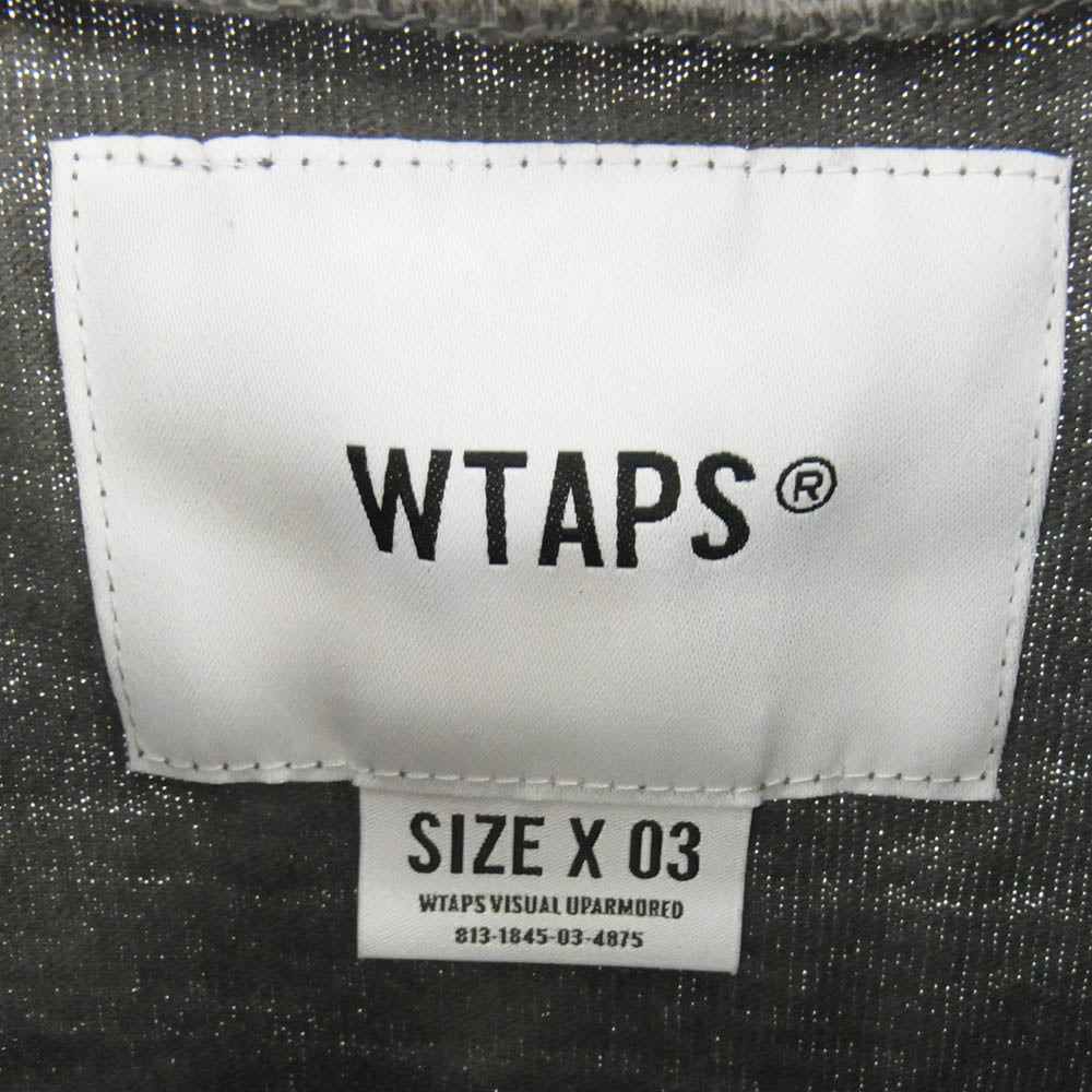 WTAPS ダブルタップス 20SS 201ATDT-CSM34 DAWN.M NECK LS TEE.COTTTON モックネック アーチロゴ ロングスリーブＴシャツ 長袖カットソー グレー系 3【新古品】【未使用】【中古】