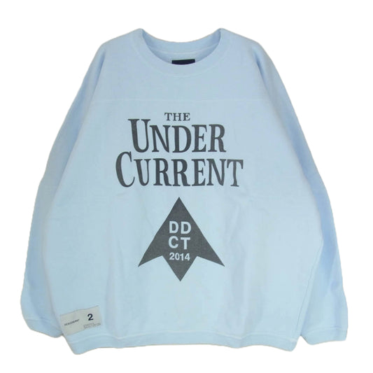 DESCENDANT ディセンダント 20SS 201ATDS-CSM26 GOON HOCKEY SWEATSHIRT LOOP WHEEL フロントプリント スウェット ライトブルー系 2【極上美品】【中古】