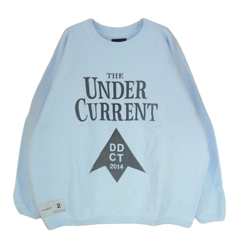 DESCENDANT ディセンダント 20SS 201ATDS-CSM26 GOON HOCKEY SWEATSHIRT LOOP WHEEL フロントプリント スウェット ライトブルー系 2【極上美品】【中古】