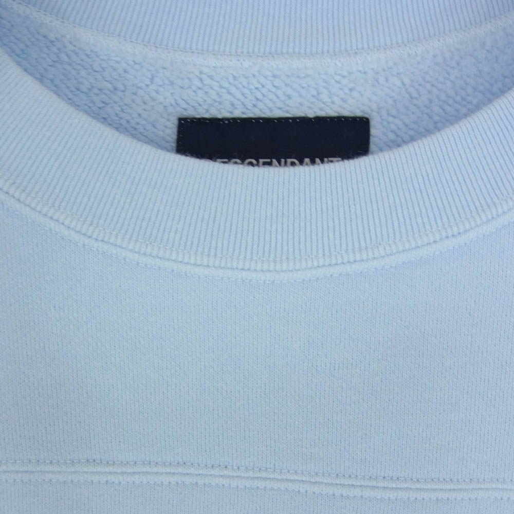 DESCENDANT ディセンダント 20SS 201ATDS-CSM26 GOON HOCKEY SWEATSHIRT LOOP WHEEL フロントプリント スウェット ライトブルー系 2【極上美品】【中古】