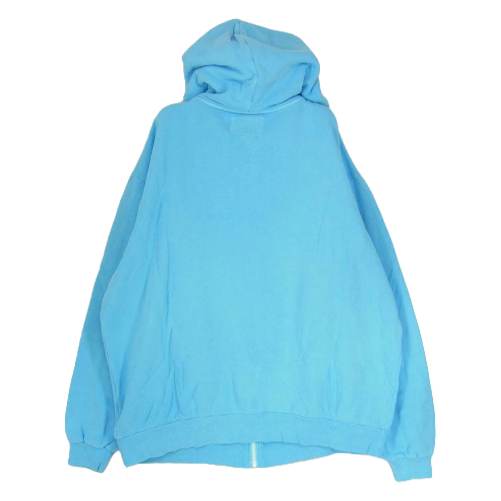 WTAPS ダブルタップス 21SS 211ATDT-CSM09 flat zip up hooded フラット ジップ アップ フーデッド スウェット パーカー 製品染め 起毛加工 ブルー系 X03【新古品】【未使用】【中古】