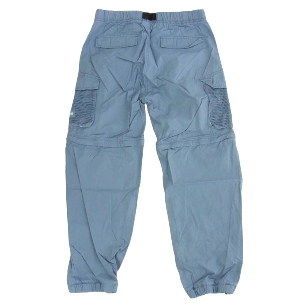 Supreme シュプリーム 21SS Mesh Pocket Belted Cargo Pant メッシュ ポケット ベルテッド カーゴ パンツ 2WAY ハーフ パンツ ライトブルー系 S【中古】
