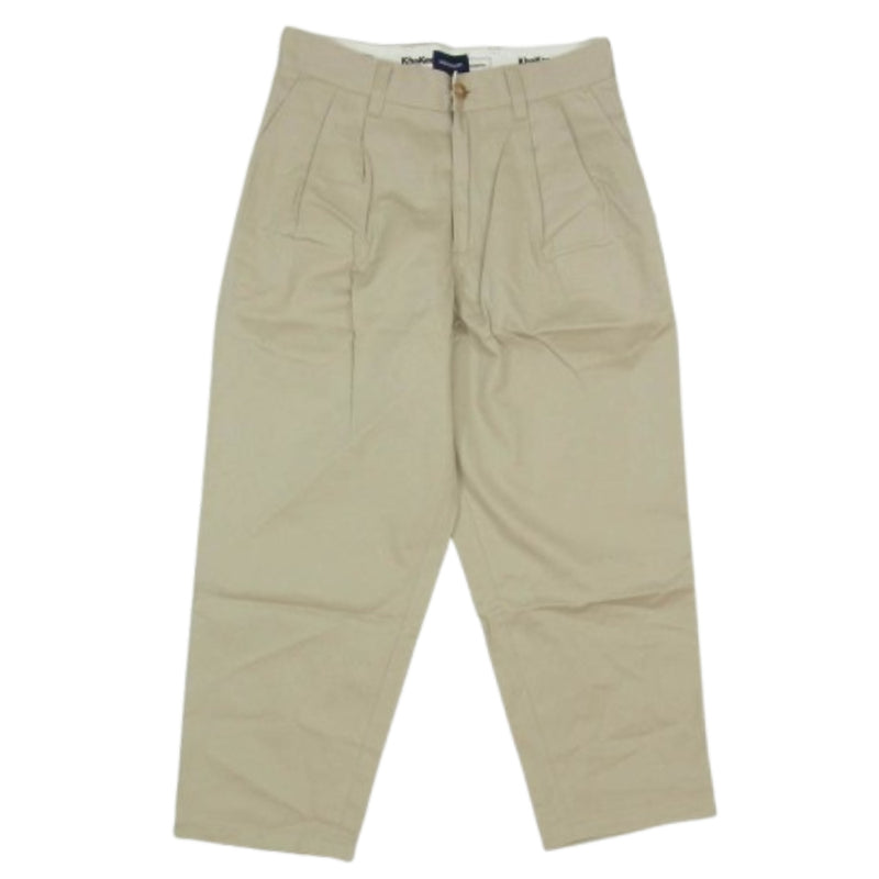 DESCENDANT ディセンダント 221TQDS-PTM04 DC-3 COTTON TWILL TROUSERS KHAKEE コットン ツイル トラウザーズ パンツ ベージュ系 1【極上美品】【中古】