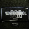 NEIGHBORHOOD ネイバーフッド 23SS 231UWWSN-CSM02S × WIND AND SEA ウィンダンシー SWEATPARKA LS ロゴ プリント フーディー パーカー グリーン系 XL【極上美品】【中古】