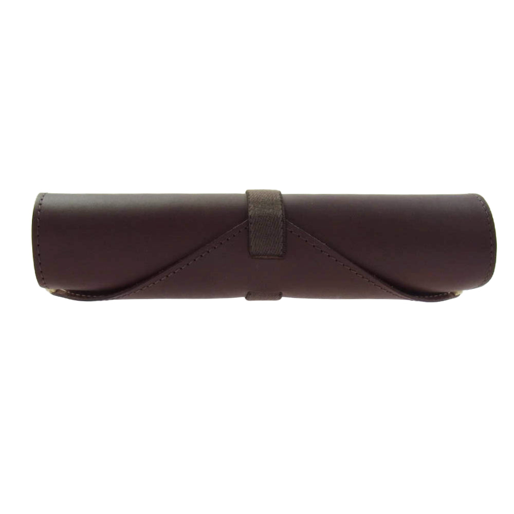 エムピウ 15021209 rotolo SUEDE tobacco レザー ペンケース ブラウン系【新古品】【未使用】【中古】