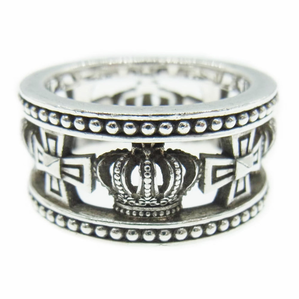 Justin Davis ジャスティンデイビス MEDIEVAL WEDDING BAND メディバルウェディングバンド リング シルバー系 19号【中古】