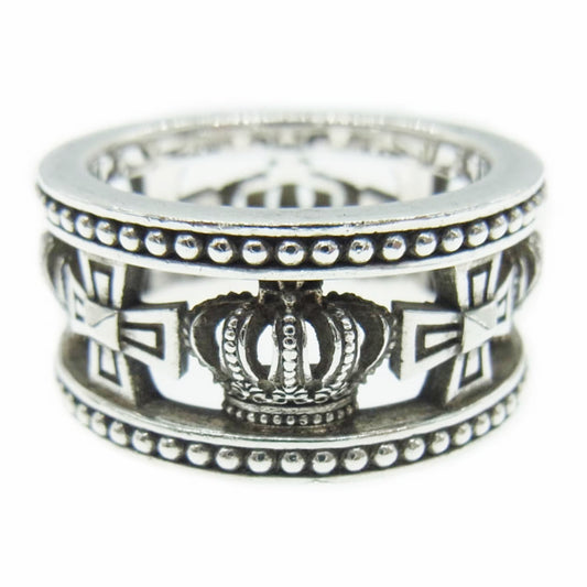 Justin Davis ジャスティンデイビス MEDIEVAL WEDDING BAND メディバルウェディングバンド リング シルバー系 19号【中古】