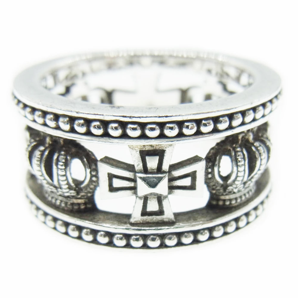 Justin Davis ジャスティンデイビス MEDIEVAL WEDDING BAND メディバルウェディングバンド リング シルバー系 19号【中古】