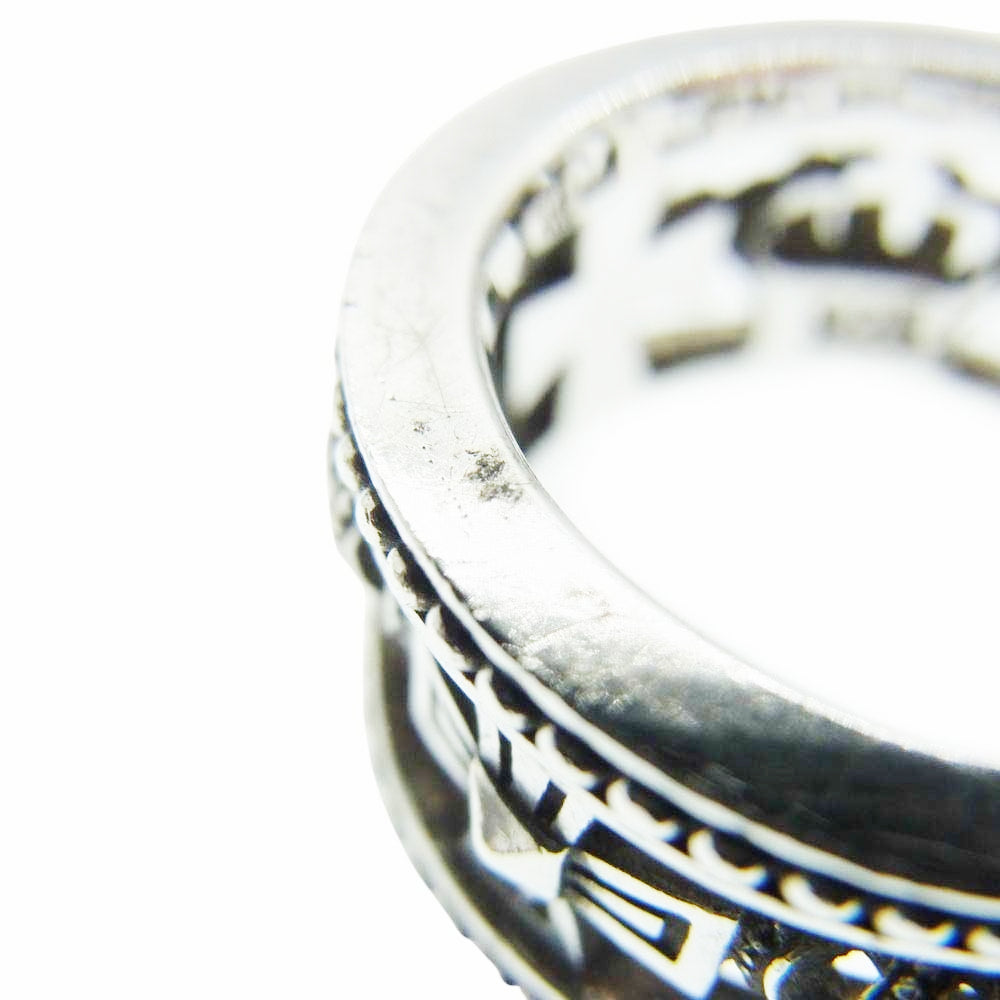 Justin Davis ジャスティンデイビス MEDIEVAL WEDDING BAND メディバルウェディングバンド リング シルバー系 19号【中古】