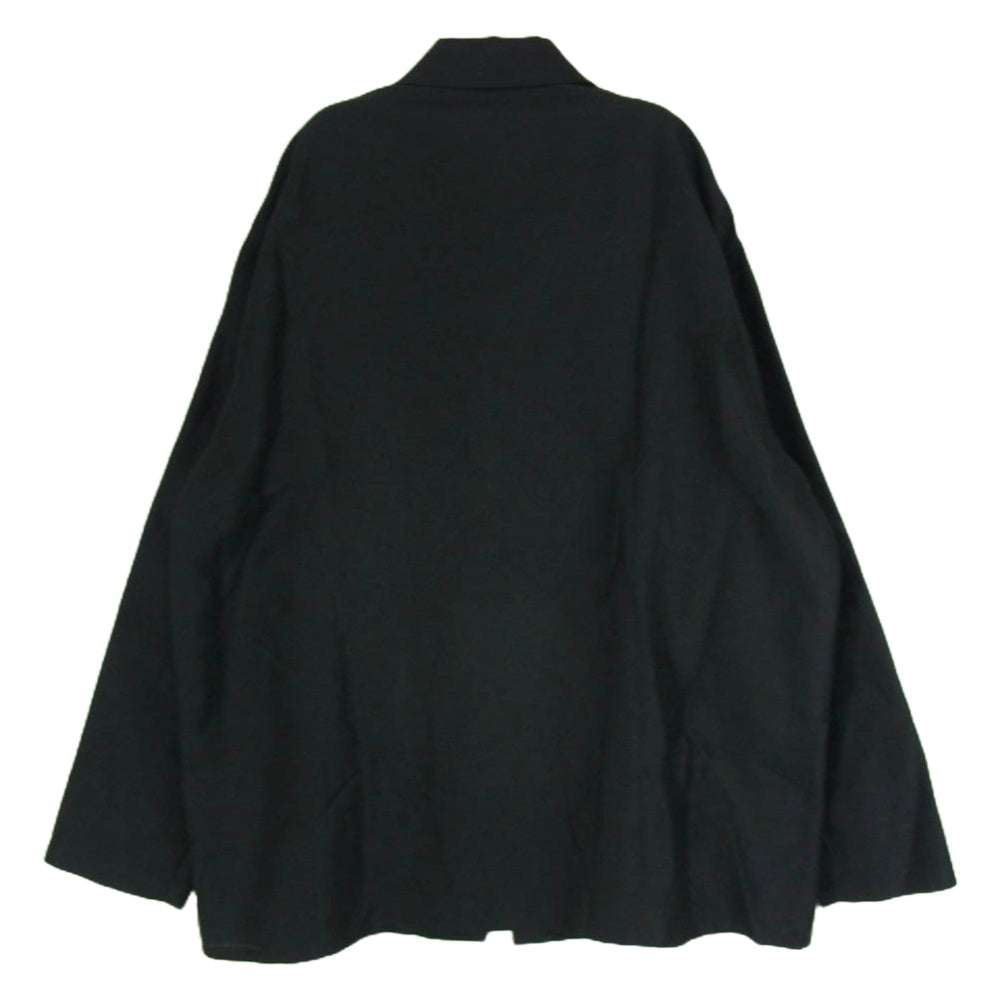 AURALEE オーラリー A21SS01SD SILK LINEN DOBBY SHIRTS JACKET シルク リネン ドビー シャツ ジャケット ブラック系 4【中古】