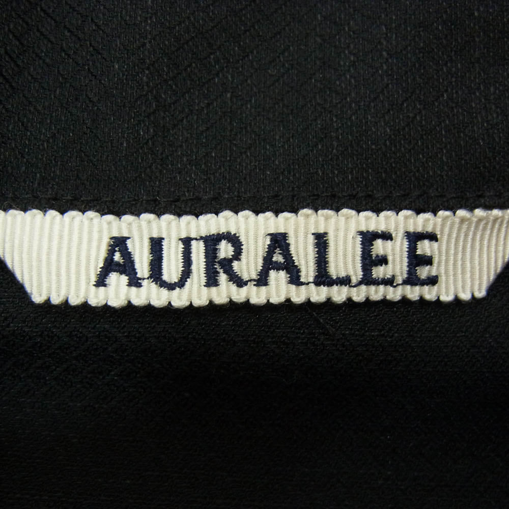AURALEE オーラリー A21SS01SD SILK LINEN DOBBY SHIRTS JACKET シルク リネン ドビー シャツ ジャケット ブラック系 4【中古】