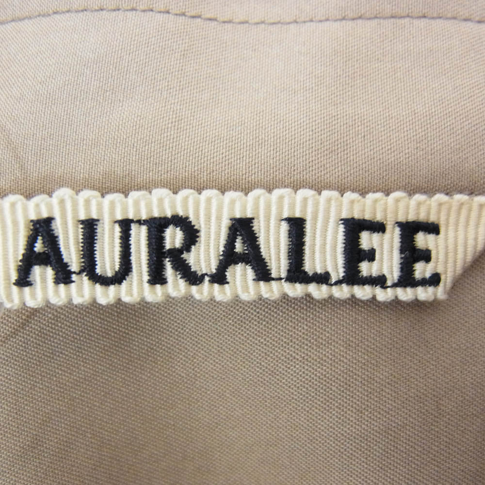 AURALEE オーラリー A20AS02TN WASHED FINX TWILL BIG SHIRTS  ウォッシュド ツイル ビッグ 長袖 シャツ ブラウン系 4【中古】