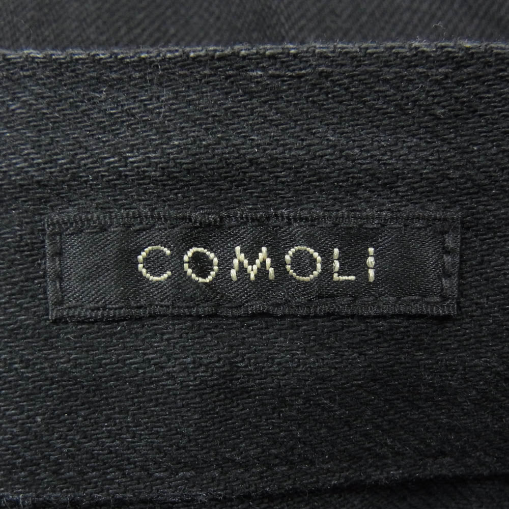 COMOLI コモリ N03-03003 BELTED DENIM PANTS  ベルテッド デニム パンツ ブラック系 2【中古】