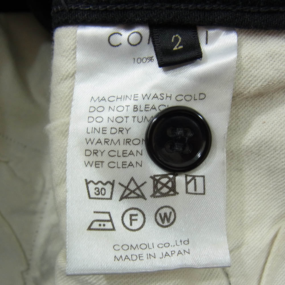 COMOLI コモリ N03-03003 BELTED DENIM PANTS  ベルテッド デニム パンツ ブラック系 2【中古】