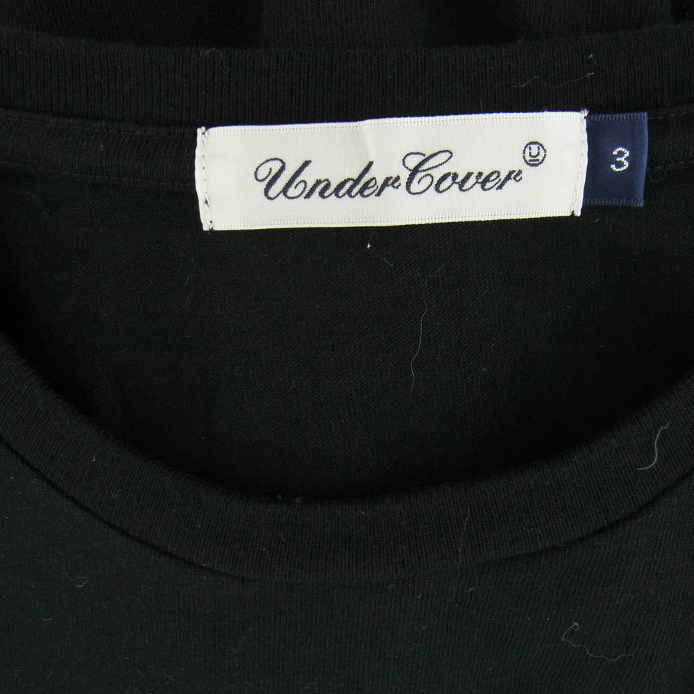 UNDERCOVER アンダーカバー 18SS UCU3816 THE OOZHASSNY ANIMALS ロゴ プリント 半袖 Tシャツ ブラック系 3【中古】