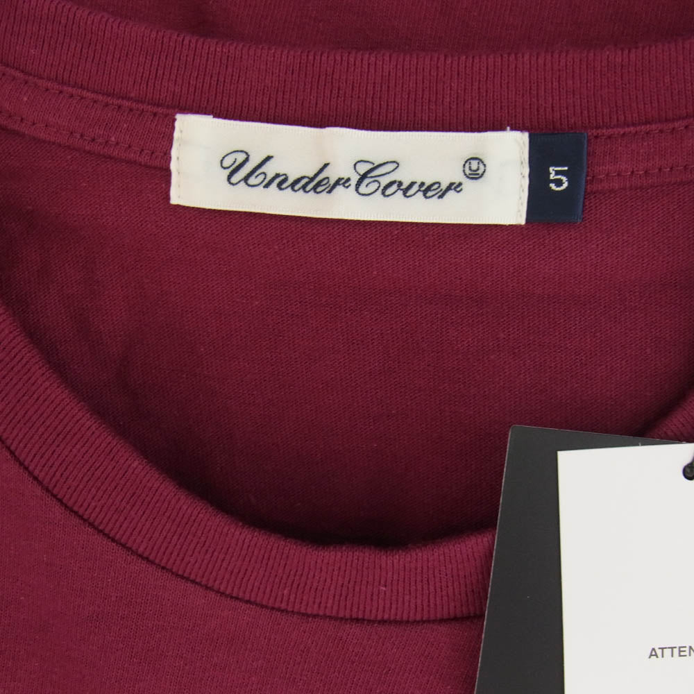 UNDERCOVER アンダーカバー 19AW UCX3802 U LOGO SS TEE ロゴ 半袖 Tシャツ ワインレッド系 5【極上美品】【中古】