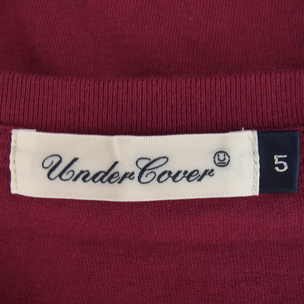 UNDERCOVER アンダーカバー 19AW UCX3802 U LOGO SS TEE ロゴ 半袖 Tシャツ ワインレッド系 5【極上美品】【中古】